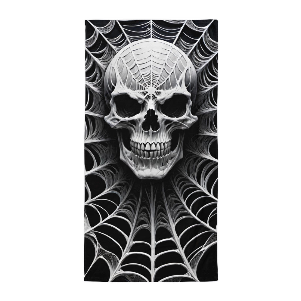Spider Web Skull Towel