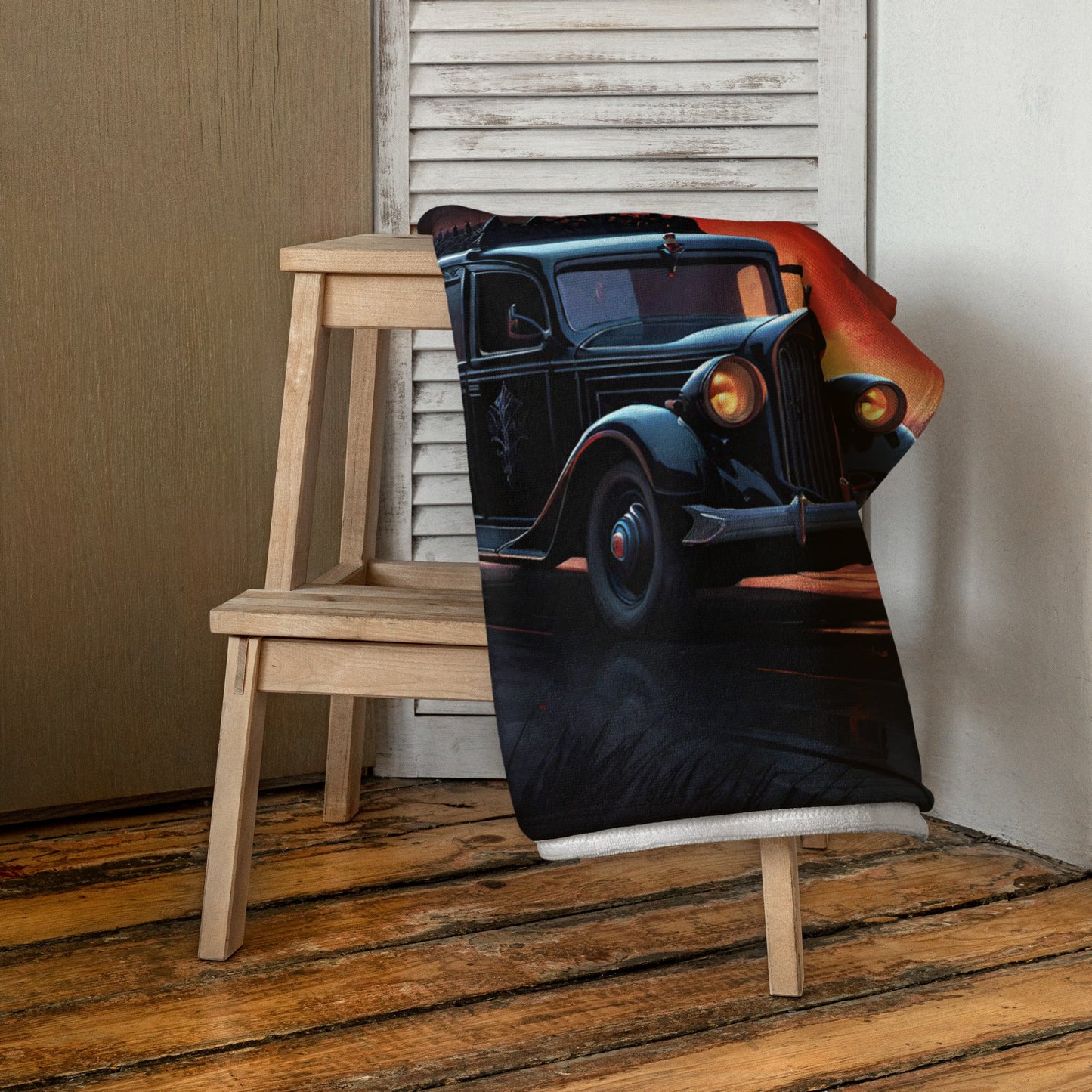 Gothic Church and Hearse Towel