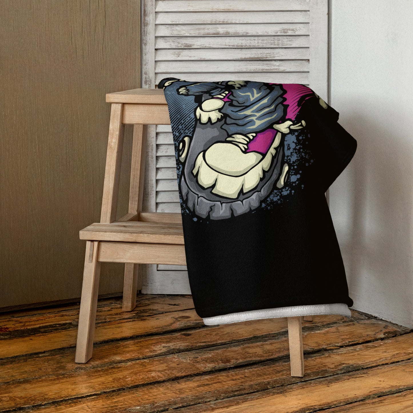 Grave Digs Skeleton Skater Towel