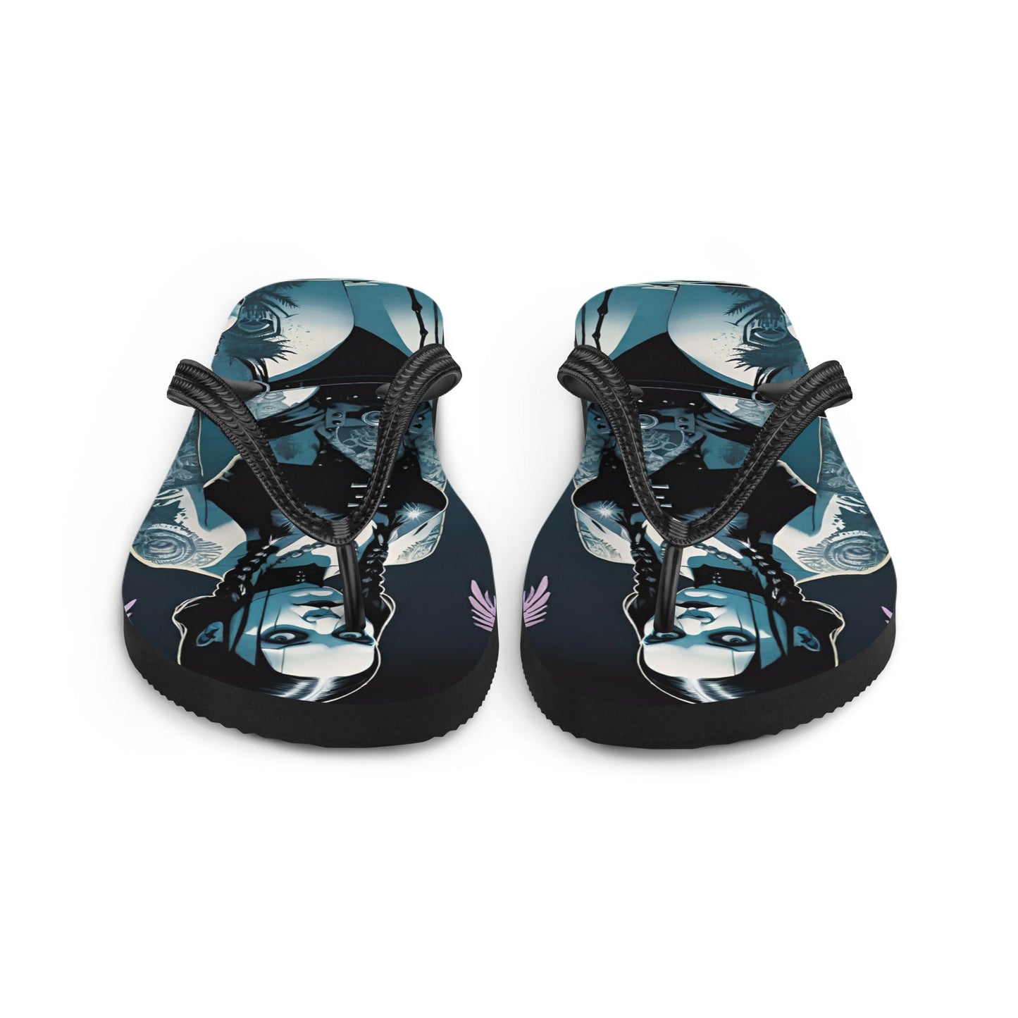 Hot Goth Girl Summer Flip Flops