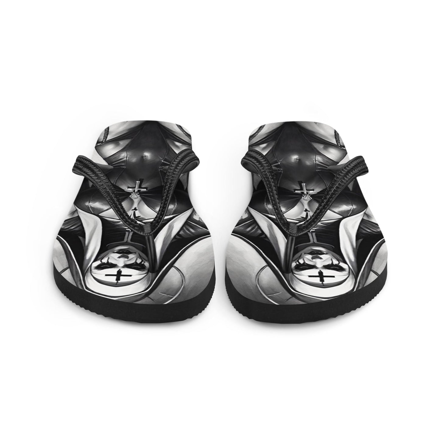 Sexy Evil Nun 3 Gothic Flip Flops