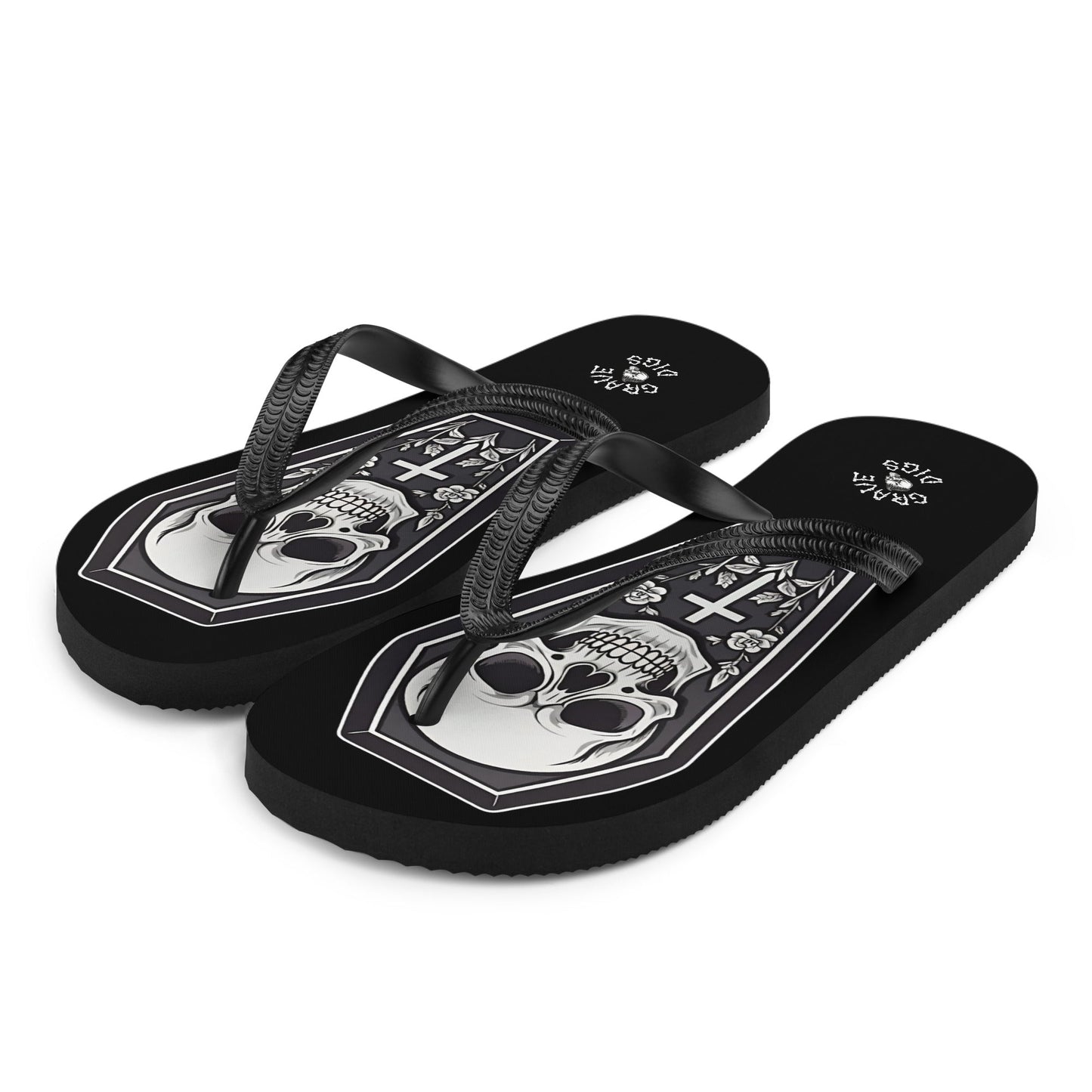 Grave Digs Coffin Gothic Flip Flops