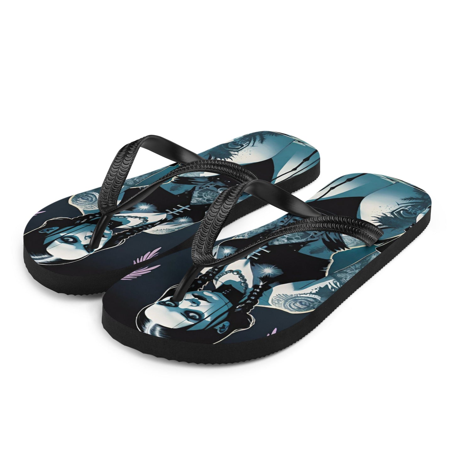 Hot Goth Girl Summer Flip Flops