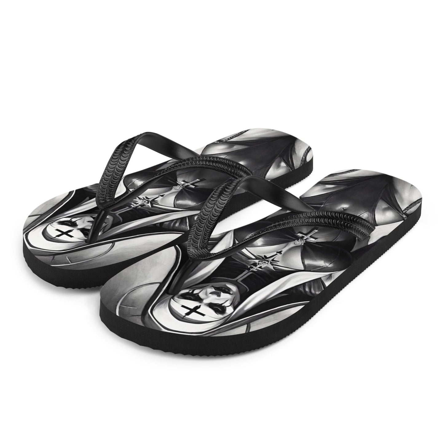 Sexy Evil Nun 3 Gothic Flip Flops