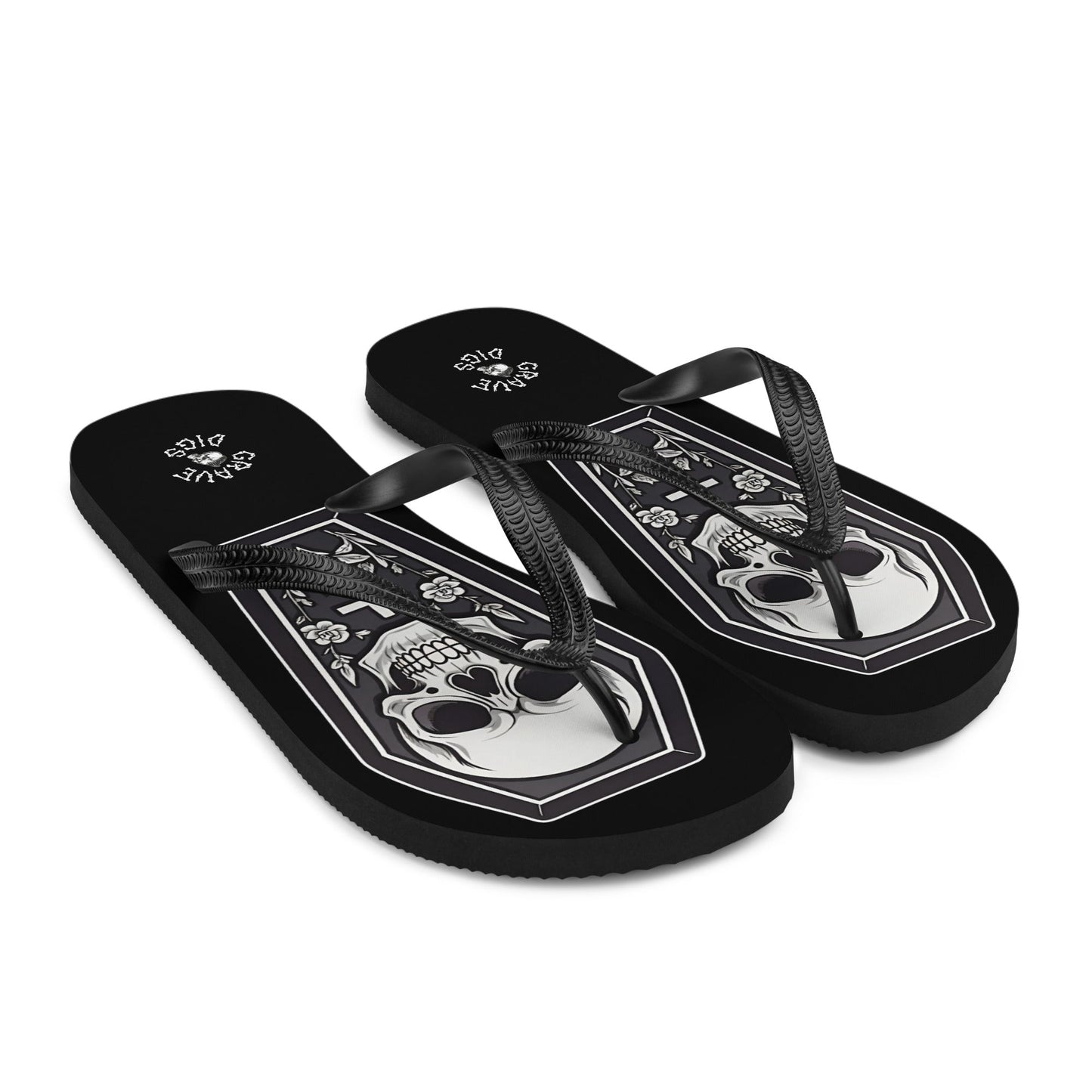Grave Digs Coffin Gothic Flip Flops