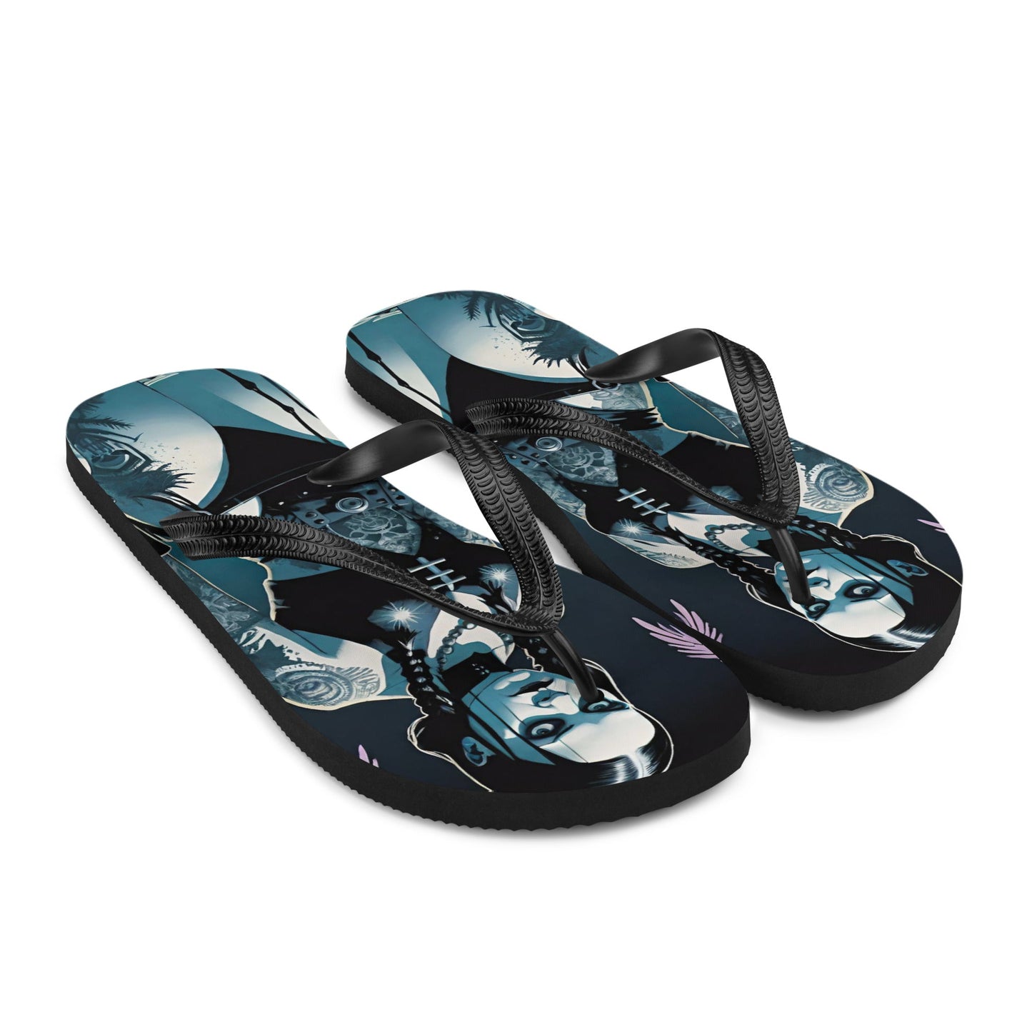 Hot Goth Girl Summer Flip Flops