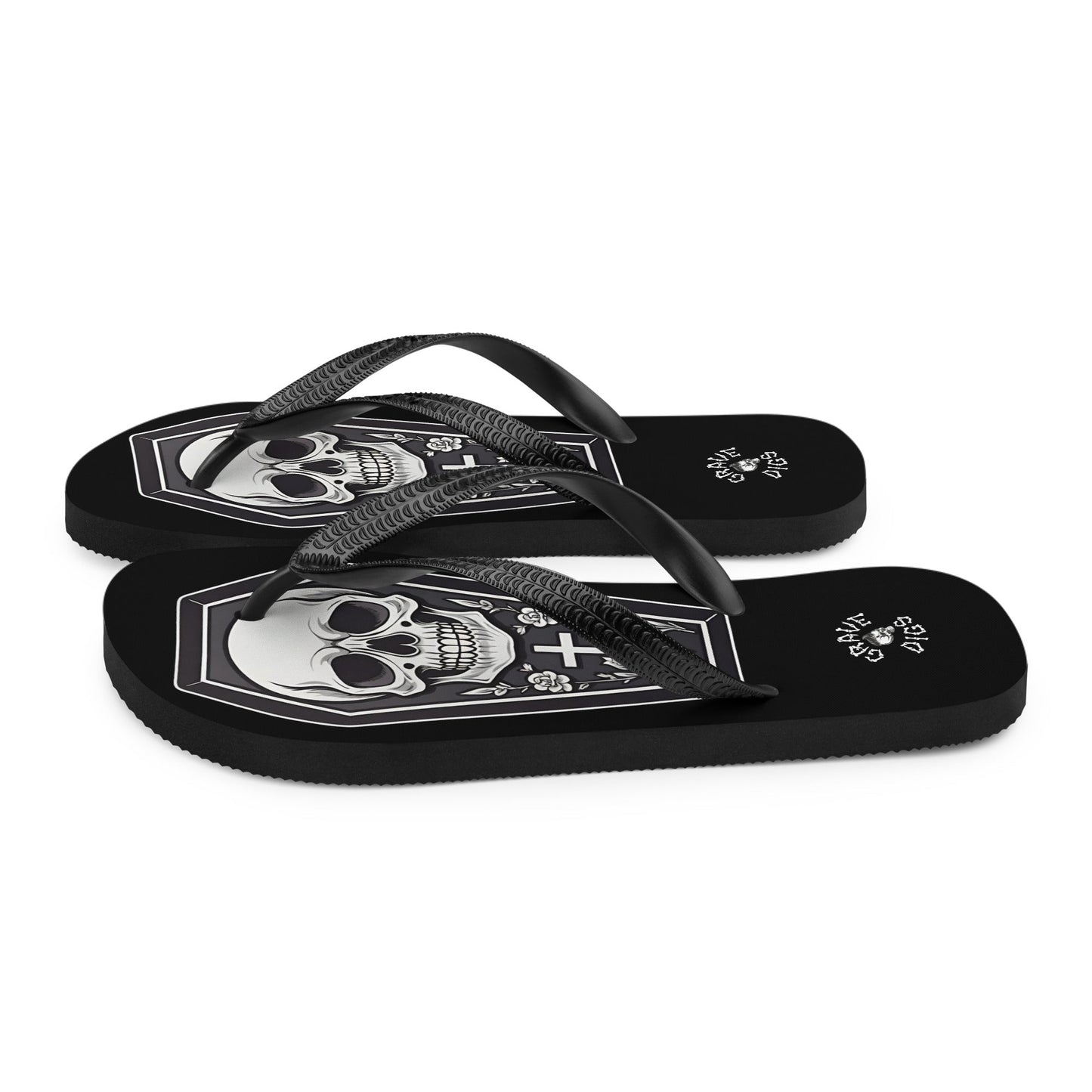 Grave Digs Coffin Gothic Flip Flops