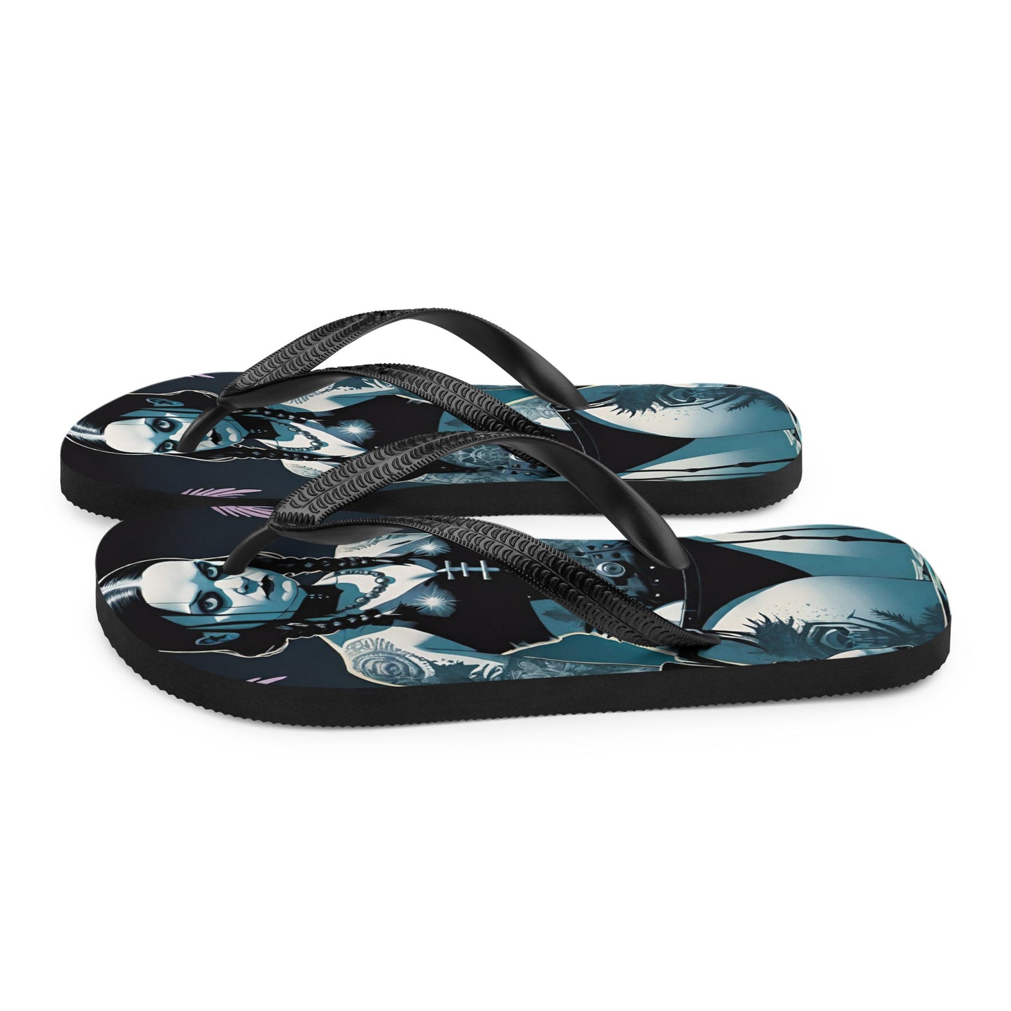 Hot Goth Girl Summer Flip Flops