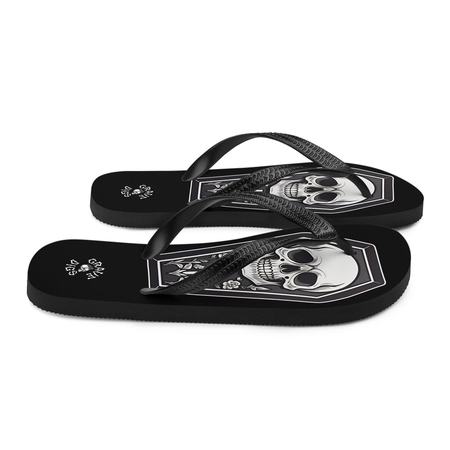 Grave Digs Coffin Gothic Flip Flops