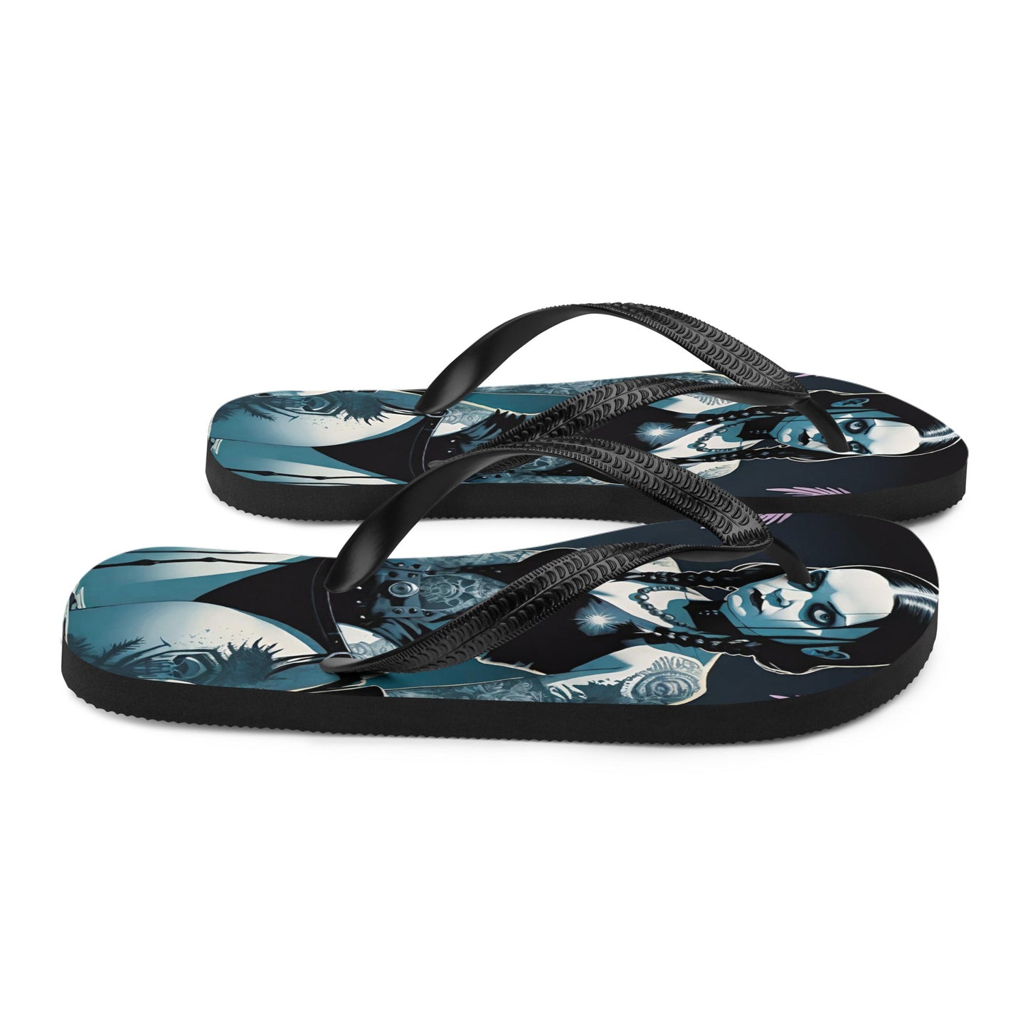 Hot Goth Girl Summer Flip Flops