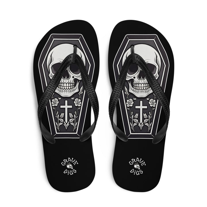 Grave Digs Coffin Gothic Flip Flops