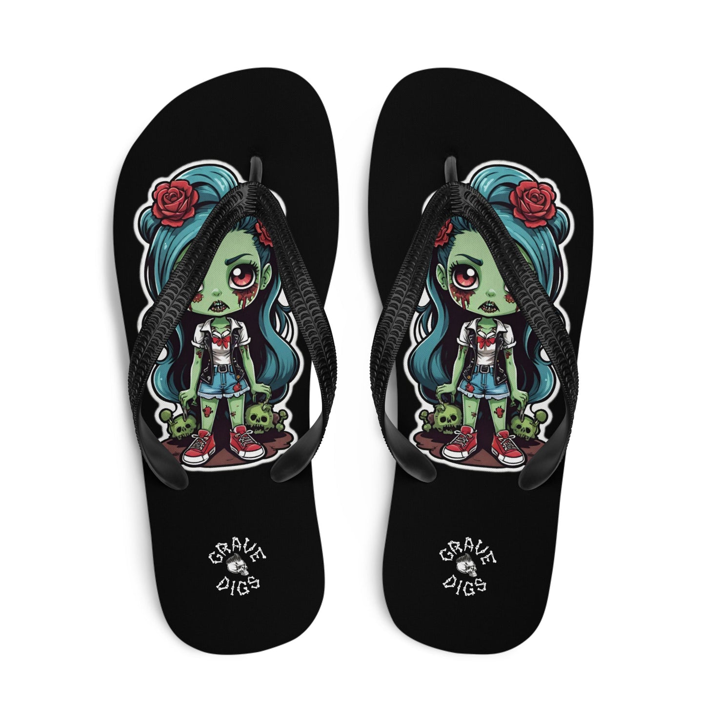 Grave Digs Zombie Girl Flip Flops