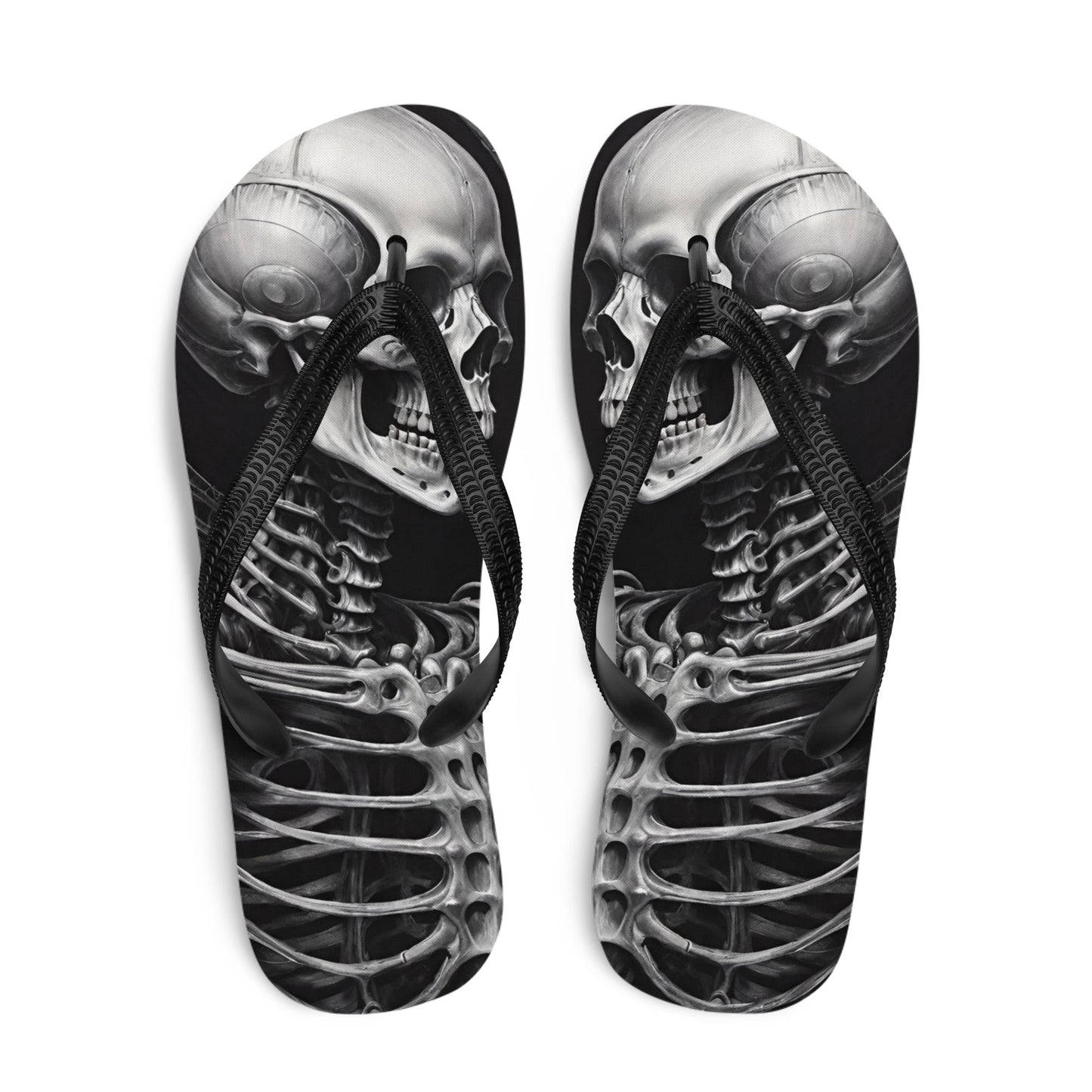 Twisted Skeleton 1 Flip Flops