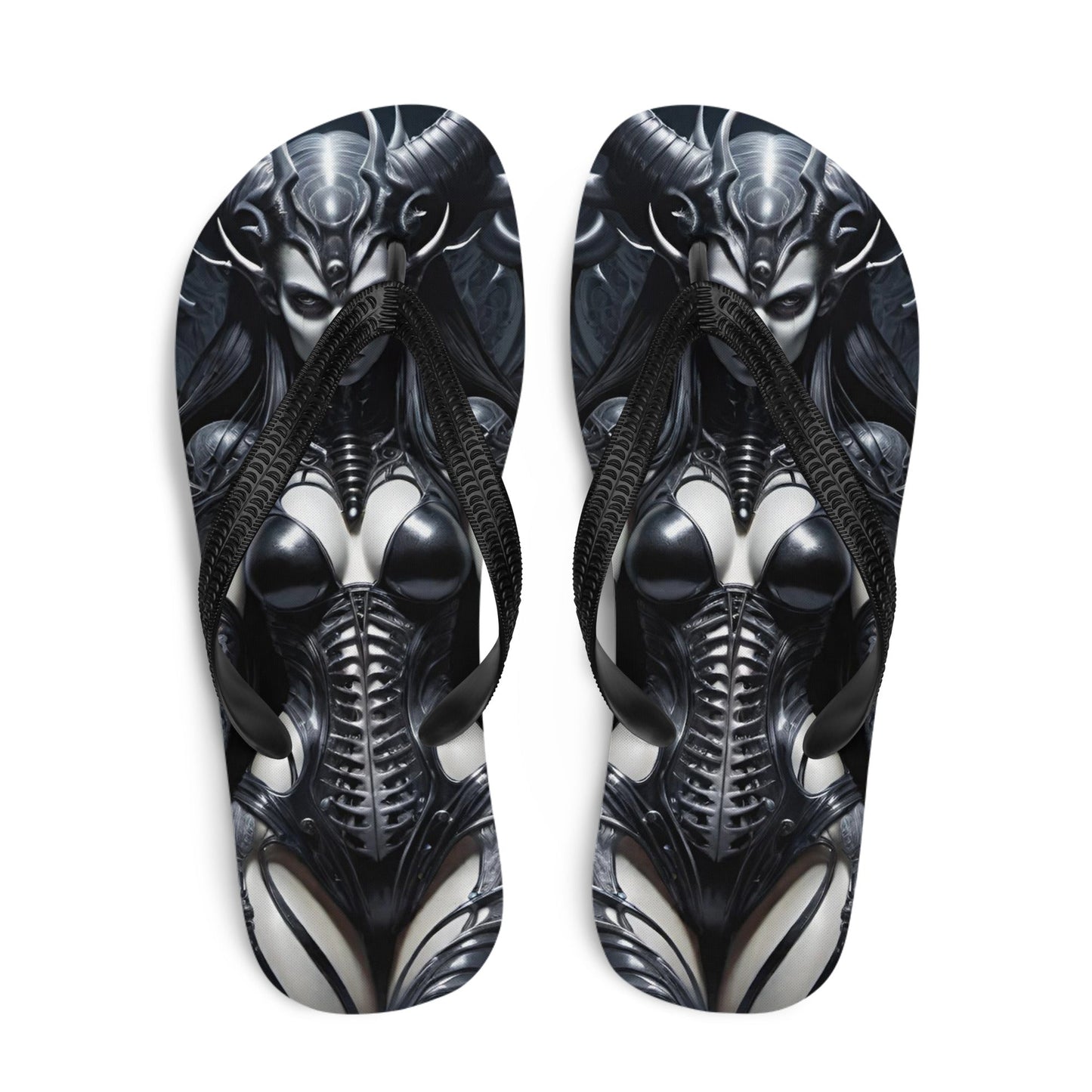 Sexy Dark Succubus 2 Gothic Flip Flops