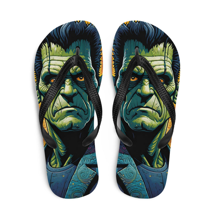 Colorful Frankenstein Gothic Flip Flops