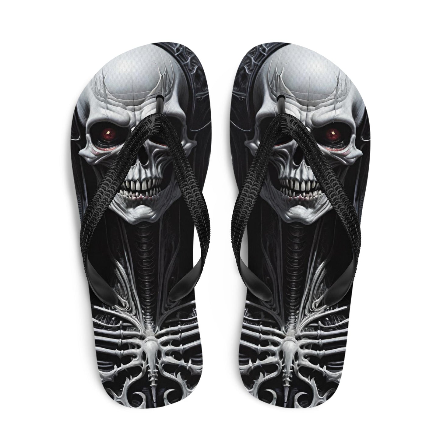 Metal Vampire Corpse 4 Gothic Flip Flops