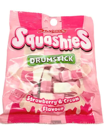 Swizzels Squashies Strawberry and Cream – Soft Chewy Candy 120g Bag (UK)