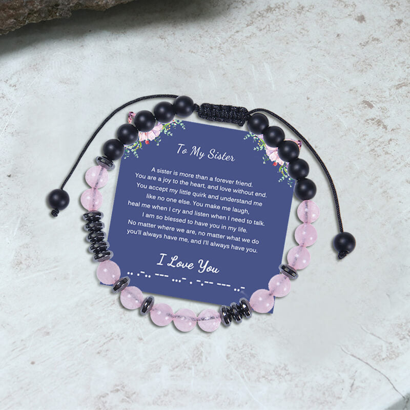 To My Sisiter I Love You Morse Code Bracelet