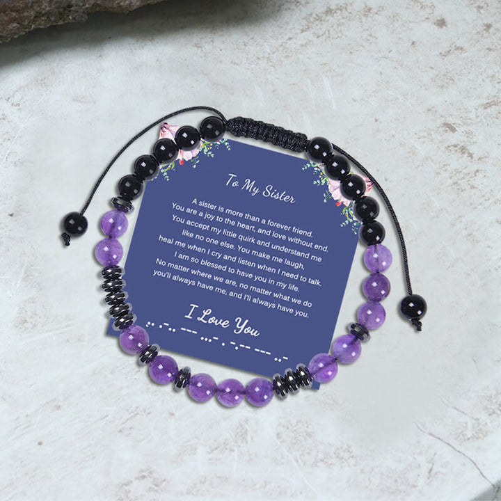 To My Sisiter I Love You Morse Code Bracelet