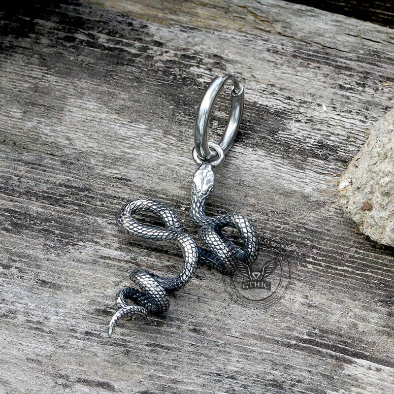 Twist Snake Stainless Steel Earrings