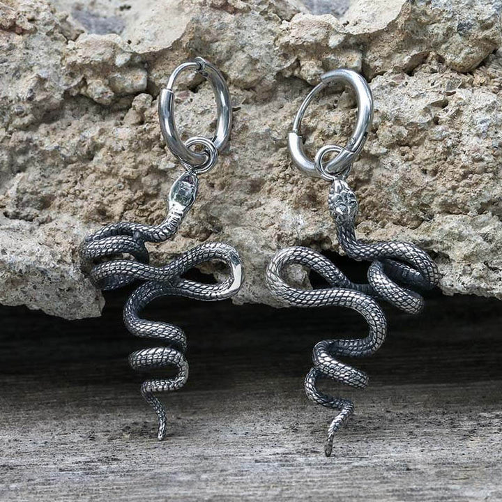 Twist Snake Stainless Steel Earrings