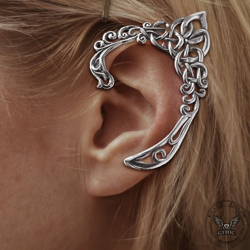 Vintage Knot Stainless Steel Elf Ear Cuff