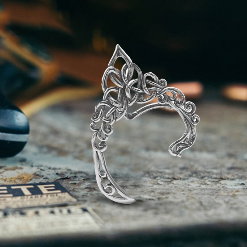 Vintage Knot Stainless Steel Elf Ear Cuff