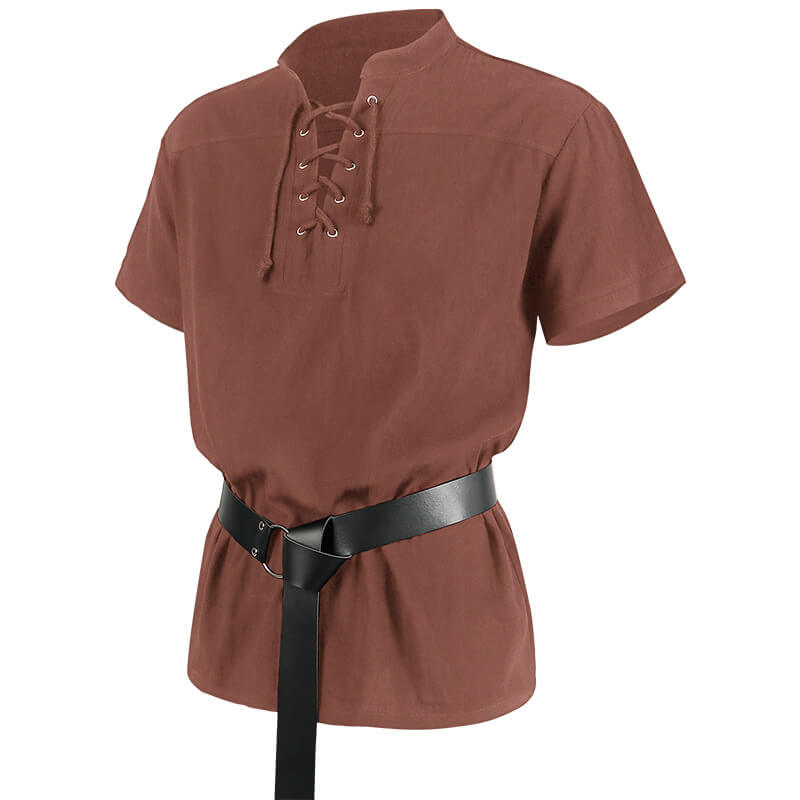Vintage Medieval Strapped Warrior Belt Shirt
