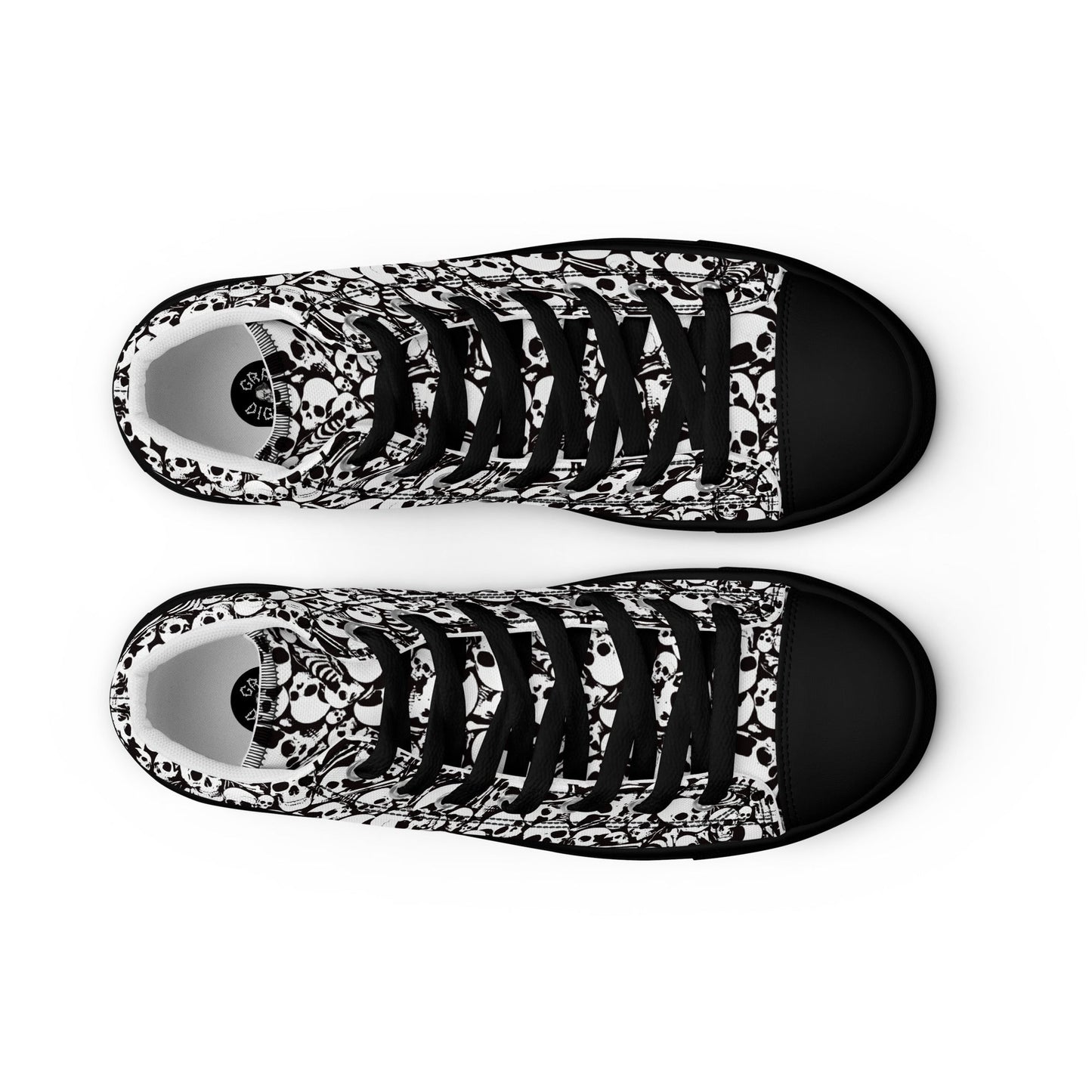 Skull and Bones Ossuary Women’s High Top Canvas Shoes
