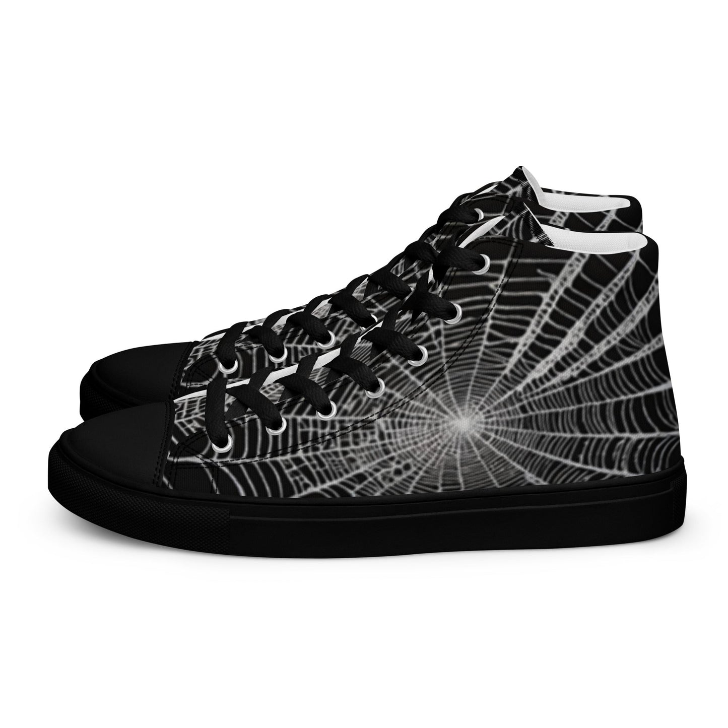 Spider Web Women’s High Top Canvas Shoes