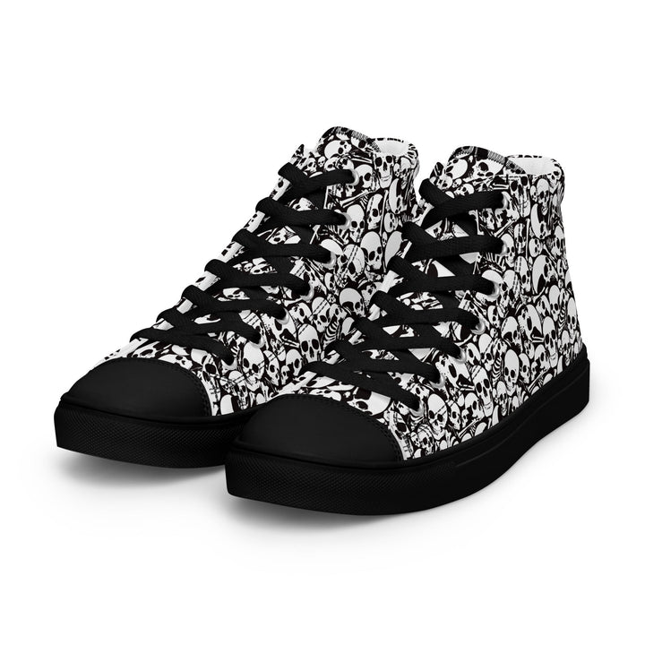 Skull and Bones Ossuary Women’s High Top Canvas Shoes